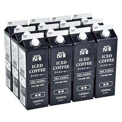 【定期購入】成城石井 アイスコーヒー無糖 1000ml×12本セット